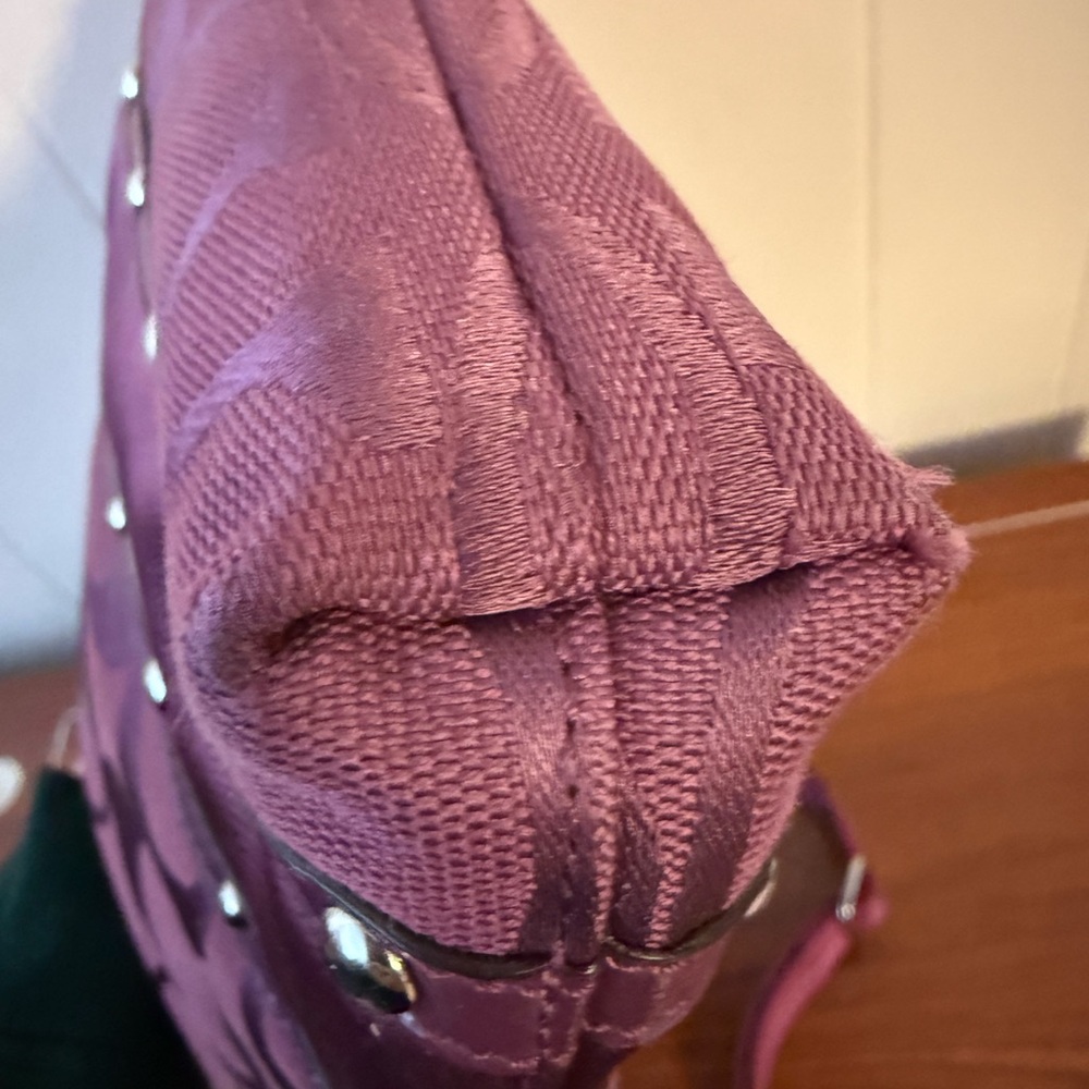 Coach Purple Crossbody Bag with Studded Accents - Picture 7 of 9